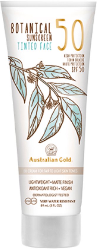 Australian Gold Botanical SPF 50 Tinted Face Medium | 88ml | zonnebrandcrème