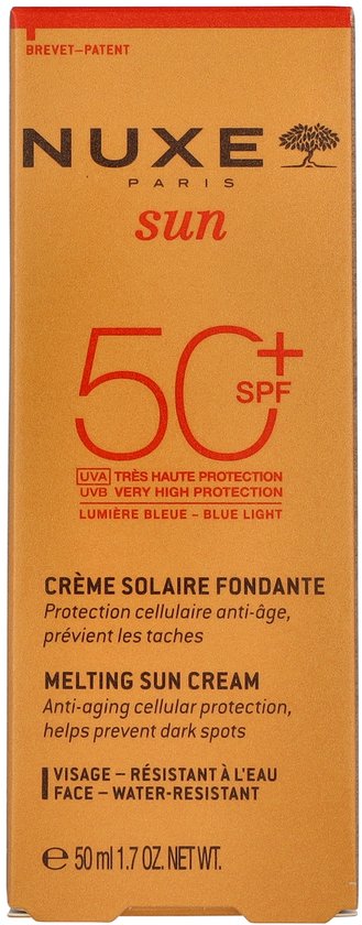 Nuxe Sun Melting Cream High Protection Zonnecrème SPF50 - Zonnebrand - 50 ml