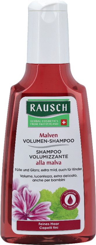 RAUSCH - Shampoo - Prikt Niet - Ook voor Kinderen - Malven Volume Shampoo met Kaasjeskruid - Fijn Haar - 200 ml