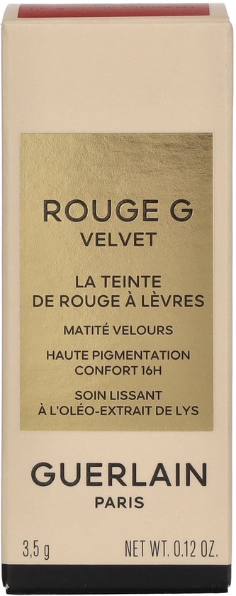 Guerlain Rouge G Velvet Refill, Rood, Le Rouge Vibrant, 1 kleuren, Regenererend, Verzachtend, Fluweel, Crème