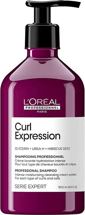 L’Oréal Professionnel Serie Expert Curl Expression Intense Moisturizing Cleansing Cream Shampoo - 500 ml- Normale shampoo - Voor Krullend haar -