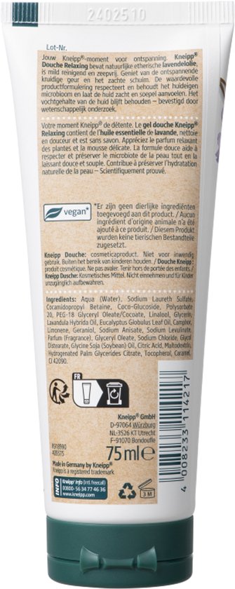 Kneipp Douche Relaxing Douchegel Lavendel