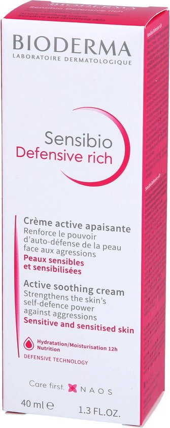 Bioderma Dagcrème Sensibio Defensive Rich Crème Active Apaisante