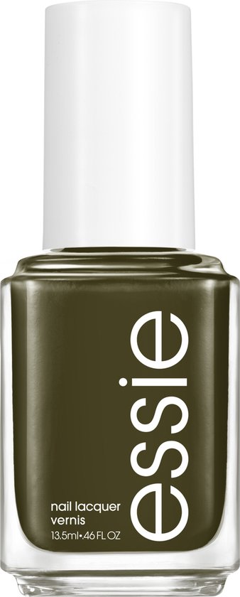 essie 2023 fall collection | limited edition | 924 meet me at midnight, olijfgroen (glanzende nagellak, 13,5 ml)