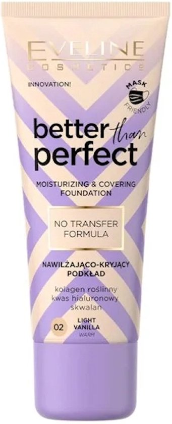 Eveline Cosmetics Better Than Perfect Moisturizing & Covering Foundation 02 Light Vanilla Warm