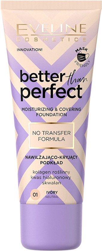 Eveline Cosmetics Better Than Perfect Moisturizing & Covering Foundation 01 Ivory Neutral