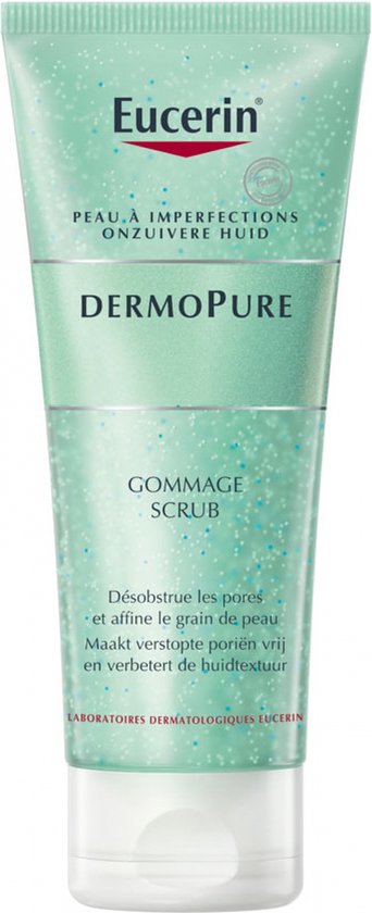 Eucerin DermoPure Face Scrub - Gezichtsscrub met Lactic Acid - Face Wash - Gezichtsreiniger Vermindert Puistjes - 200 ml