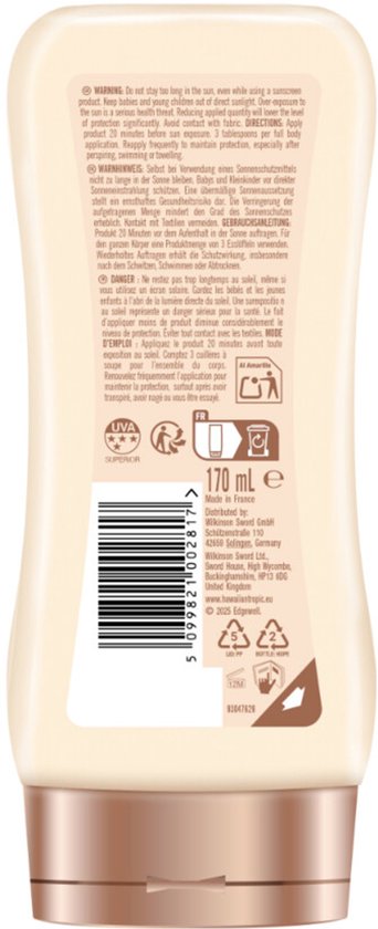 Hawaiian Tropic Glowing Protection Lotion SPF 50, UVA + UVB Protection, 170 ml