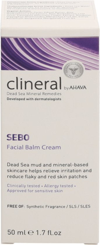 AHAVA Clineral SEBO Gezichtscrème | Intensieve Hydratatie & Kalmering | Speciaal voor Gevoelige Huid | Gezichtsverzorging voor Mannen & Vrouwen | Help