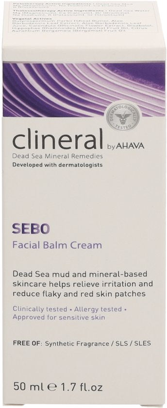 AHAVA Clineral SEBO Gezichtscrème | Intensieve Hydratatie & Kalmering | Speciaal voor Gevoelige Huid | Gezichtsverzorging voor Mannen & Vrouwen | Help