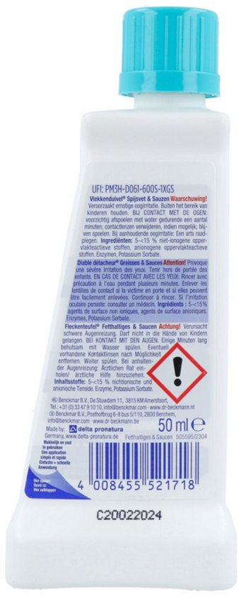 Dr. Beckmann Vlekkenduivel Spijsvet & Sauzen 50 ml