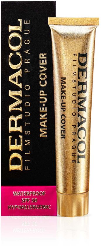 Dermacol Full Coverage Matte Foundation | Waterproof Make-Up | Oliehoudende Huid, SPF 30 (Langdurige Dekking, 30g, Shade 222)