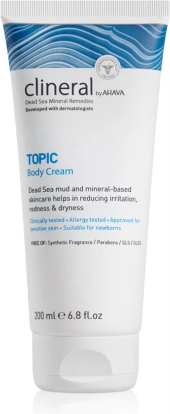 AHAVA CLINERAL TOPIC Lichaamscreme - Verlicht Droogheid & Irritaties | Vermindert Roodheid | Herstellend & Hydraterend | Body Cream | Moisturizer voor een droge huid & gezicht | Bodycreme voor mannen & vrouwen - 200ml
