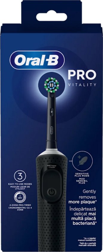 Braun Oral-B Pro Vitality Black - Elektrische tandenborstel, 3 poetsstanden