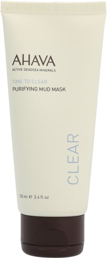 AHAVA Verzuiverende Kleimasker - Diepe Reiniging & Verheldering | Egaliseert Huidtextuur | Dode Zee Modder & Osmoter | Gezichtsmasker met Vitamine C | Gezichtsverzorging voor Dames & Heren - 100ml