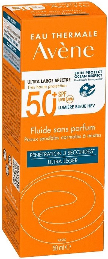 Avène Zon Fluide SPF50+ - Zonnebrand - 50 ml