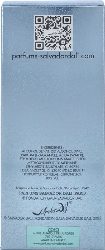 Salvador Dali Eau de Toilette Eau De Rubylips - 100 ml