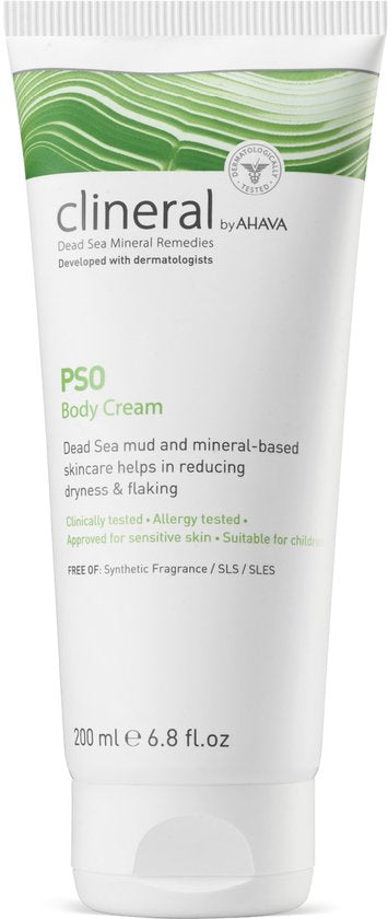AHAVA CLINERAL PSO Lichaamscrème | Intensief Hydraterend & Verzachtend | Vermindert Droogheid | Moisturizer voor een droge huid & gezicht | Body Cream