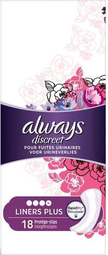 Always Discreet Inlegkruisjes Plus 18 Stuks