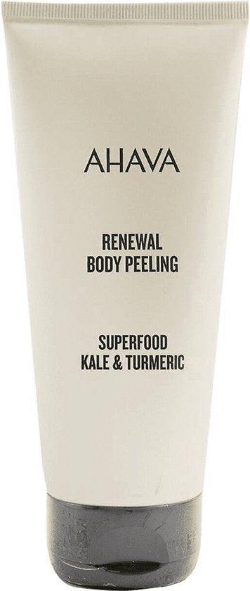 AHAVA Vernieuwende Body Peeling - Natuurlijke Exfoliatie en Huidverjonging | Boerenkool & Kurkuma | Versterkt Huidbarrière | Scrub & Peeling voor Lichaam & Gezicht | Gezichtsscrub voor Mannen & Vrouwen - 200ml