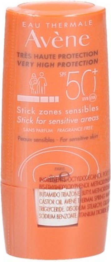 Avène Zonnebrandcrème Solaire Haute Sensitive Avene Spf 50+ Stick - Zonnebrand - 8 ml