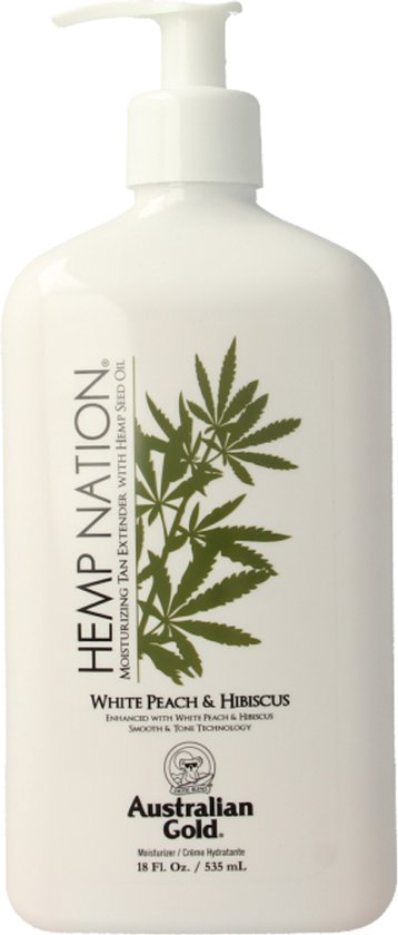 Australian Gold Hemp Nation After Sun Bodylotion White Peach | Hibiscus 535 ml