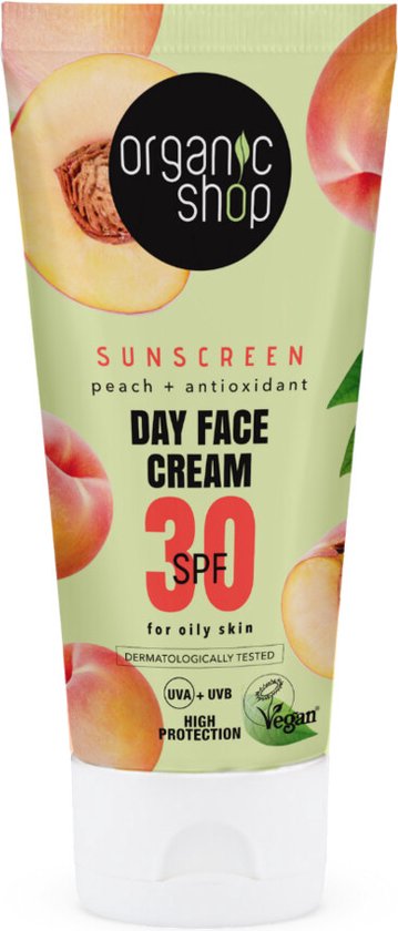 Organic Shop Zonnebrandcréme Gezicht SPF 30 Vette huid - 50 ml