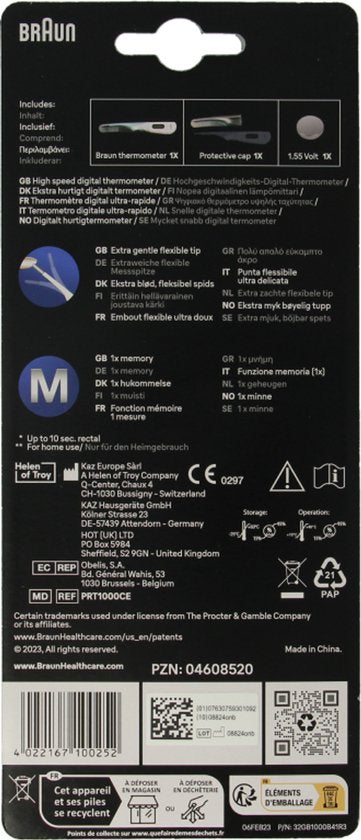 Braun PRT1000 - Lichaamsthermometer