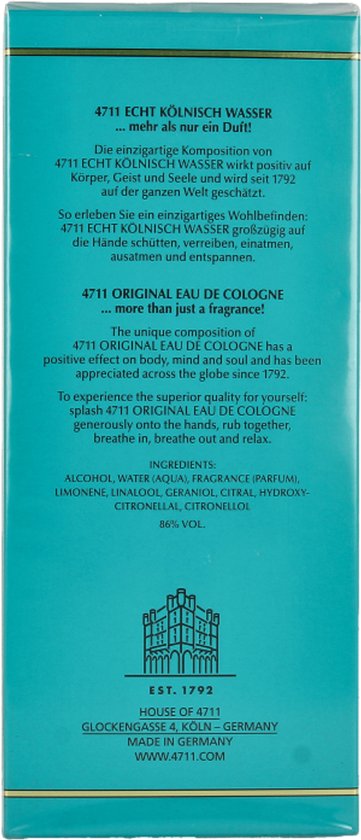 4711 - 400 ml - Eau De Cologne - Flacon