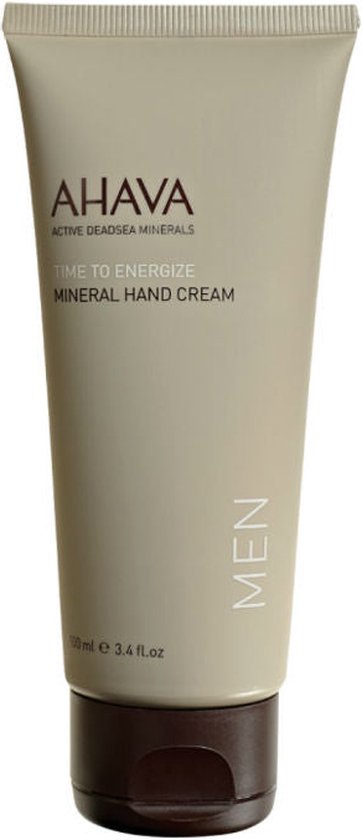 AHAVA MAN Mineraal Handcrème - Hydrateert & Verzacht | Voorkomt Uitdroging Zonder Vettig Residu | Rijk aan Dode Zee Mineralen | Huid creme voor mannen | Moisturizer voor droge handen - 100ml