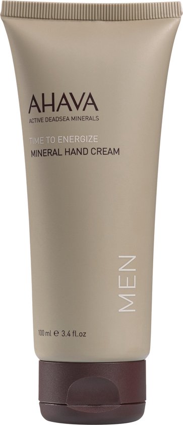 AHAVA MAN Mineraal Handcrème - Hydrateert & Verzacht | Voorkomt Uitdroging Zonder Vettig Residu | Rijk aan Dode Zee Mineralen | Huid creme voor mannen | Moisturizer voor droge handen - 100ml