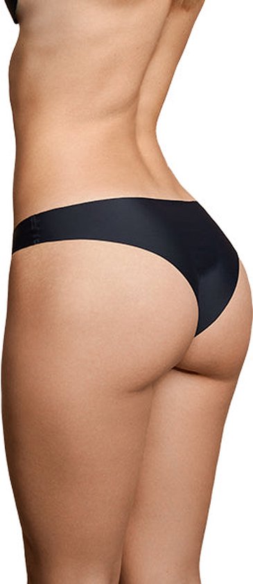 Bye Bra Onzichtbare Bikini In Braziliaanse Stijl, Hoge Taille, Naadloze Bikini, Niet Aan Te Raken, Geen Slipjeslijn, Gladde Randen, 2 Kleurenpak, Beige En Zwart, XL
