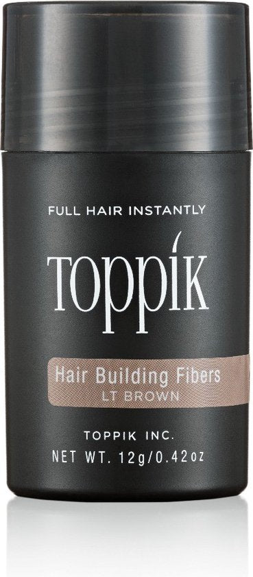 Toppik Hair Building Fibers Lichtbruin - 12 gram - Cosmetische Haarverdikker - Verbergt haaruitval - Direct voller haar