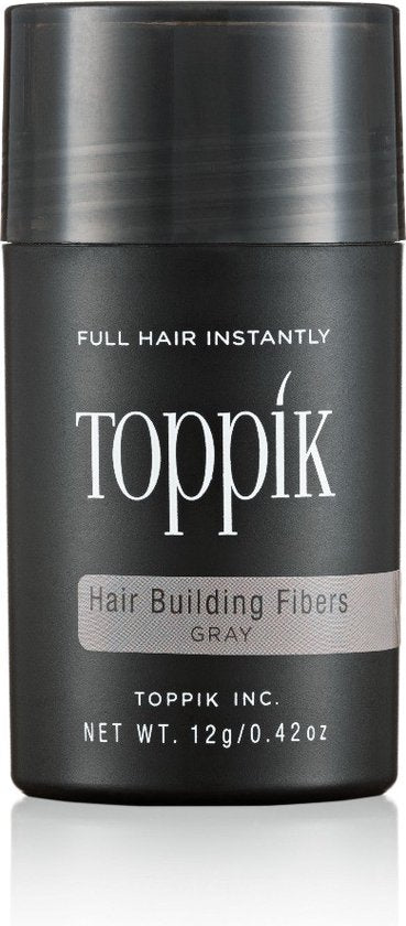 Toppik Hair Building Fibers Grijs | 12 gram | Cosmetische Haarverdikker, Verbergt haaruitval (Direct voller haar)