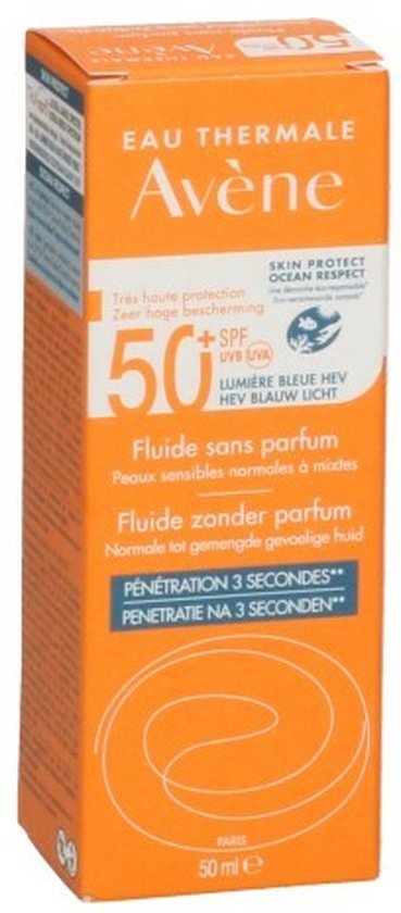 Avène Zon Fluide SPF50+ - Zonnebrand - 50 ml