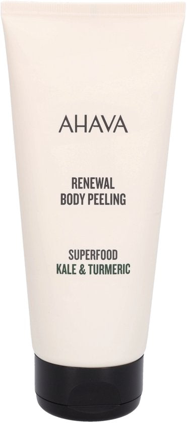 AHAVA Vernieuwende Body Peeling - Natuurlijke Exfoliatie en Huidverjonging | Boerenkool & Kurkuma | Versterkt Huidbarrière | Scrub & Peeling voor Lichaam & Gezicht | Gezichtsscrub voor Mannen & Vrouwen - 200ml