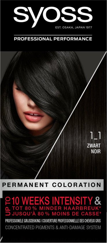 SYOSS Color baseline 1-1 Zwart - Haarverf