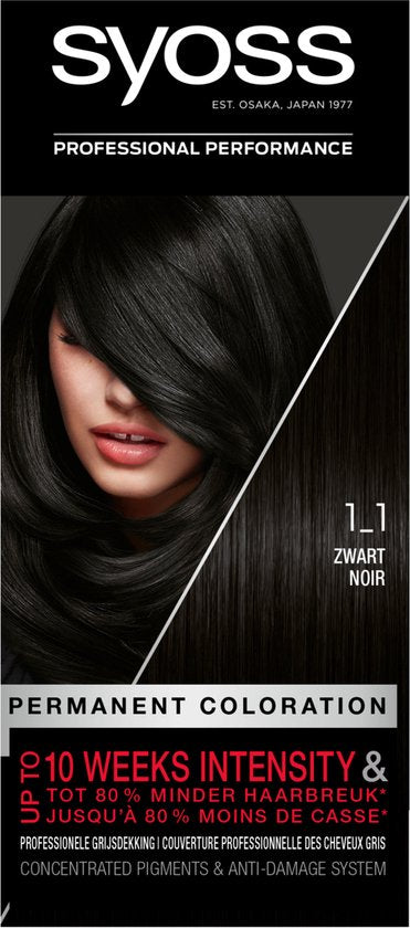 SYOSS Color baseline 1-1 Zwart - Haarverf