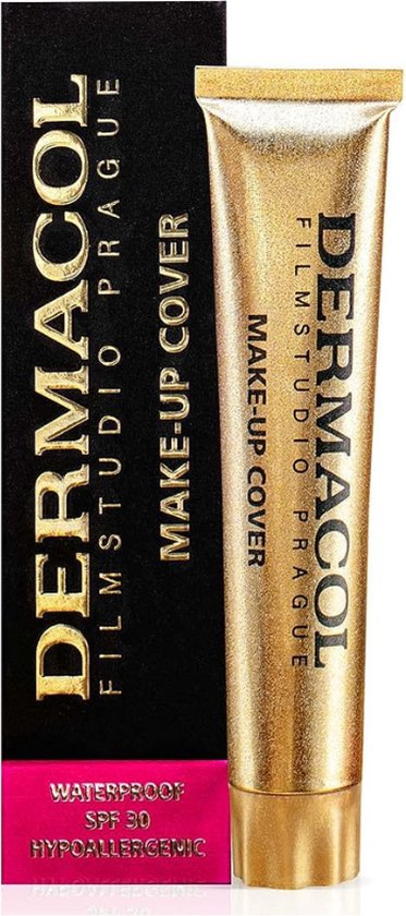 Dermacol Full Coverage Matte Foundation | Waterproof Make-Up | Olie-vriendelijk, SPF 30 (Extreme Dekking, Langdurig Gebruik)