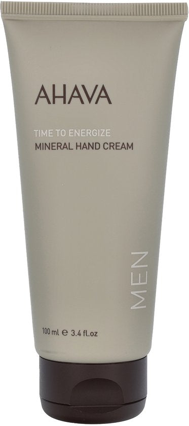 AHAVA MAN Mineraal Handcrème - Hydrateert & Verzacht | Voorkomt Uitdroging Zonder Vettig Residu | Rijk aan Dode Zee Mineralen | Huid creme voor mannen | Moisturizer voor droge handen - 100ml