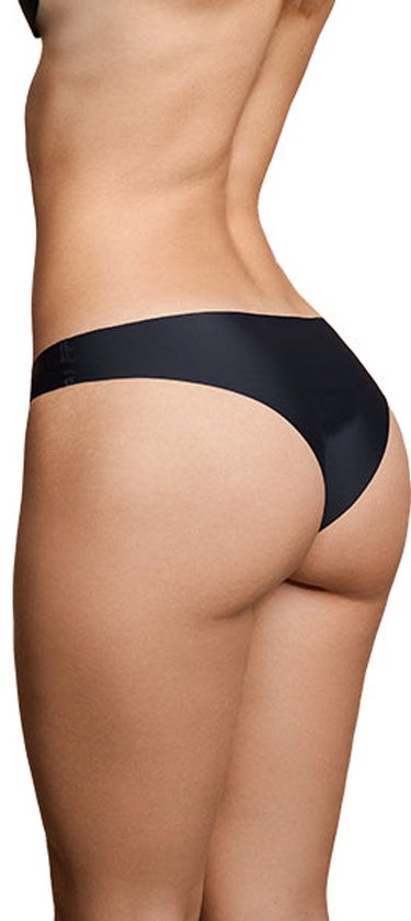 Bye Bra Onzichtbare Bikini In Braziliaanse Stijl, Hoge Taille, Naadloze Bikini, Niet Aan Te Raken, Geen Slipjeslijn, Gladde Randen, 2 Kleurenpak, Beige En Zwart, L