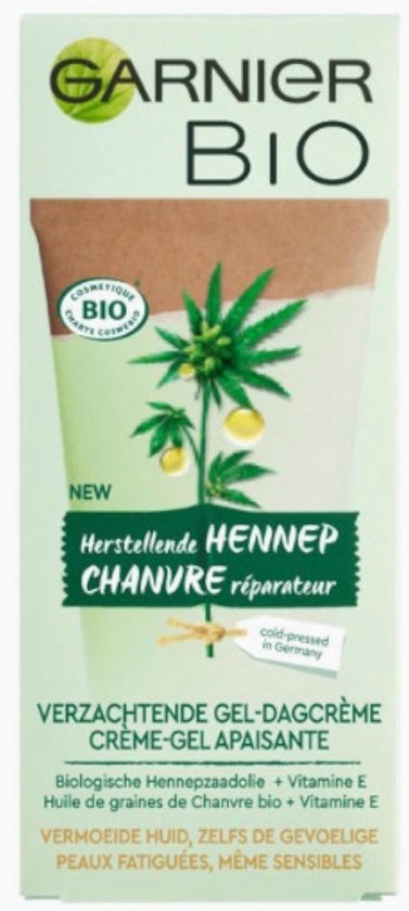 Bio Verzachtende Hennep Gel-Dagcrème Vermoeide & Gevoelige huid 50ml