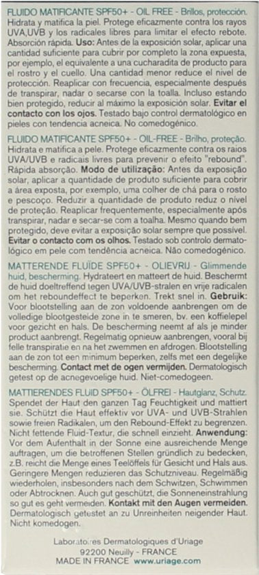 Uriage Hyseac fluide SPF50+ 50 Milliliter