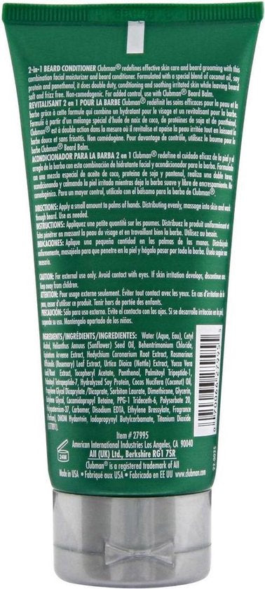 Clubman Pinaud | 2-in-1 Beard conditioner & Face moisturizer | 89ml