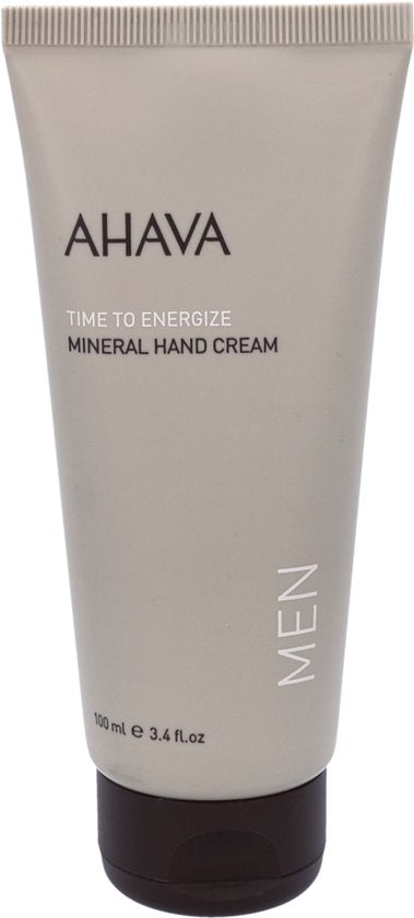 AHAVA MAN Mineraal Handcrème - Hydrateert & Verzacht | Voorkomt Uitdroging Zonder Vettig Residu | Rijk aan Dode Zee Mineralen | Huid creme voor mannen | Moisturizer voor droge handen - 100ml
