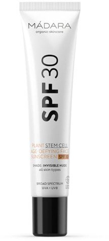 MÁDARA Plant Stem Cell Age-Defying Face Sunscreen SPF30 - 40 ml -UVA/UVB-bescherming
