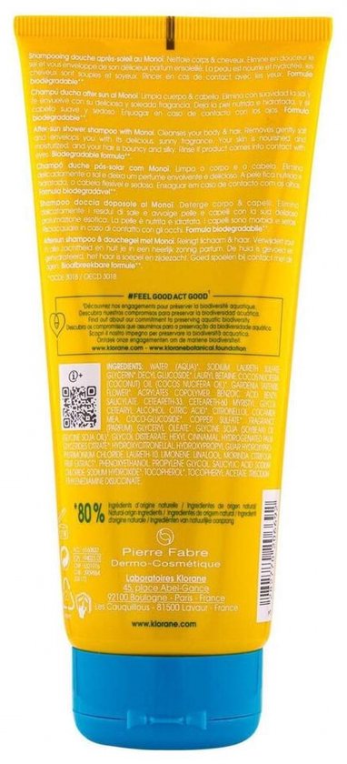 Klorane Polysianes Al Monoï After Sun Shampoo 200 Ml
