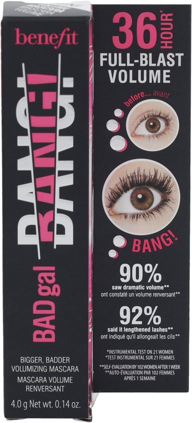 Benefit BAD Gal Bang! Volume Black Mascara | 36 uur lang volume | 4 ml