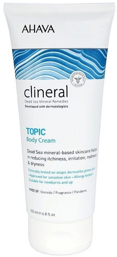 AHAVA CLINERAL TOPIC Lichaamscreme - Verlicht Droogheid & Irritaties | Vermindert Roodheid | Herstellend & Hydraterend | Body Cream | Moisturizer voor een droge huid & gezicht | Bodycreme voor mannen & vrouwen - 200ml
