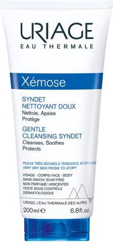 Uriage - Fine cleansing cream gel for dry to atopic skin Xémose (Gentle Cleansing Syndet) (U)